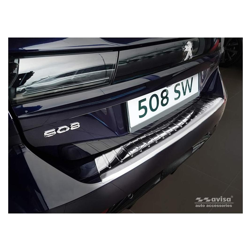 Avisa Edelstahl Ladekantenschutz für Peugeot 508 SW (Kombi) ab 2019 bis heute (Heck, Langformat) (235429)
