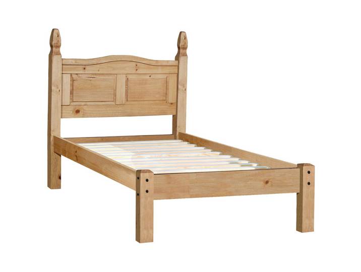Bett Yani Braun Kiefer 90 x 200 cm - Bett