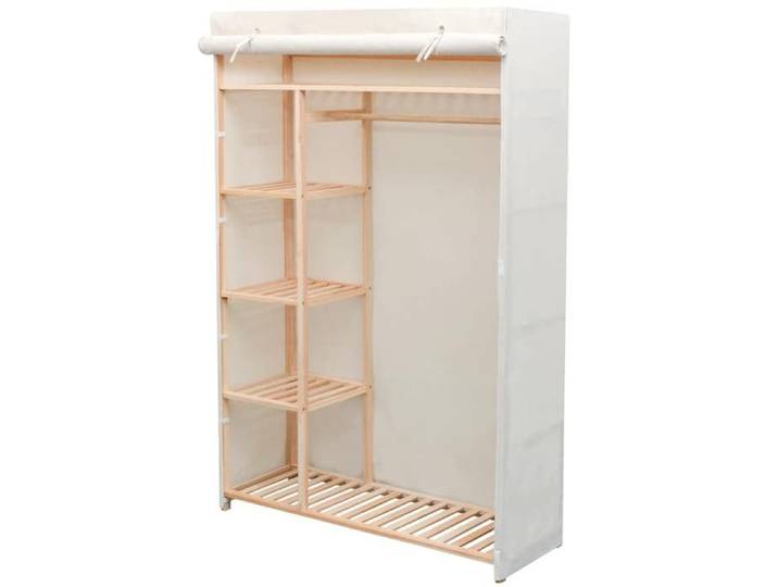SALE 2024  Garde-robe JMS - Armoire de chambre en Garde-robe en tissu et - Bois de pin 110x40x170cm ( 6807502)