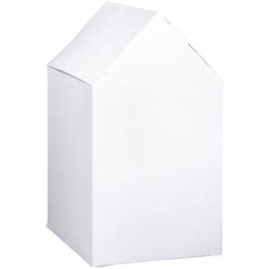 Rayher Geschenkbox Faltschachtel Haus, weiß, 7,5 x 14 x 7,5 cm, Fotokarton, eckig, 12 Stück