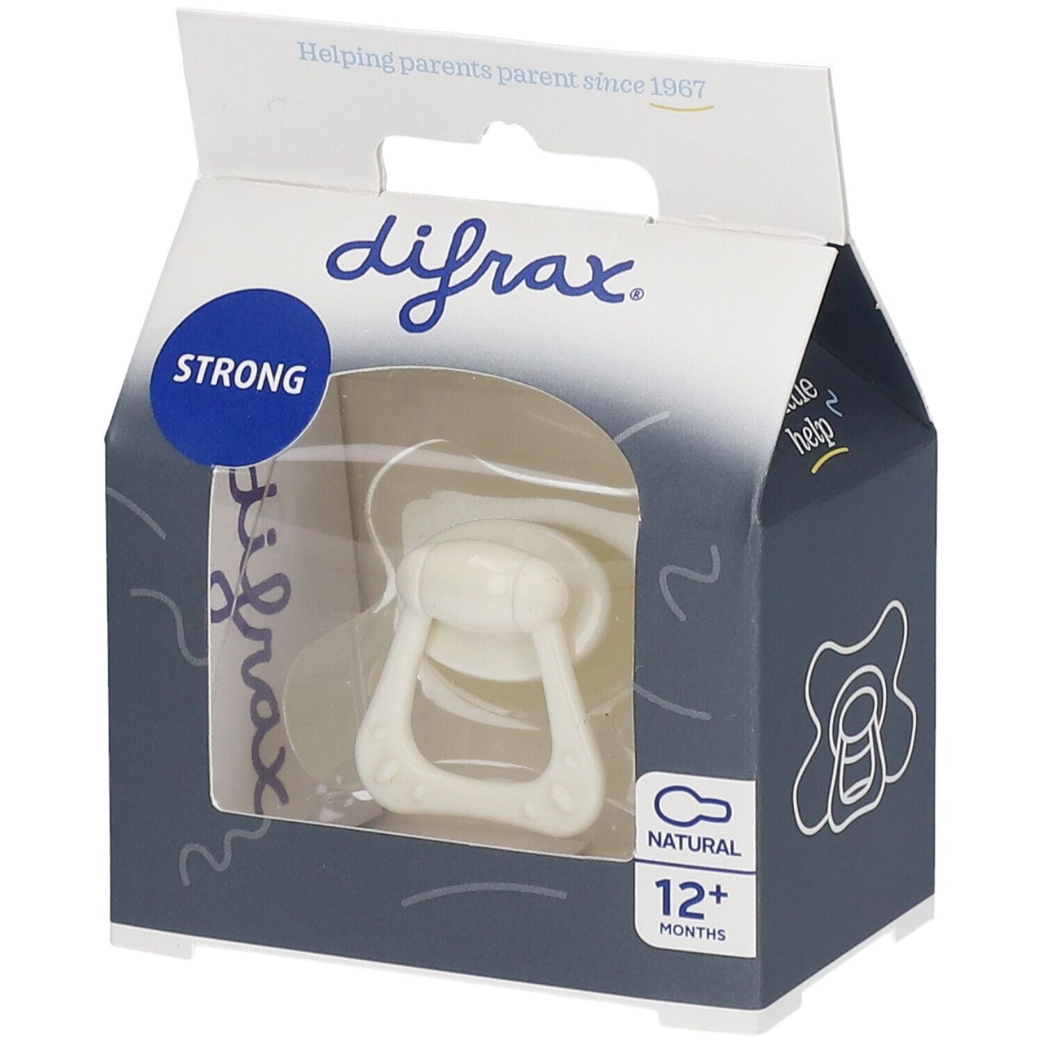 Difrax Fopspeen Natural Strong Edition +12m 1 St Schnuller