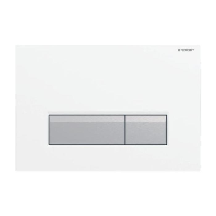 Geberit Betätigungsplatte Sigma40 242601KQ1 weiß/alu. geb, f 2-tlg., m. Tast.