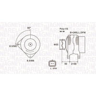 MAGNETI MARELLI Generator 063731823010 für NISSAN RENAULT