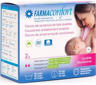 FARMACONFORT Discos de Lactancia Lavables 2 uds