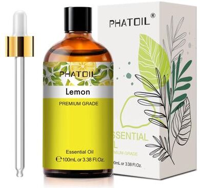 Inspired Finds PHATOIL 100ml Essential Oil Eucalyptus, Lavender, Vanilla, Jasmine, Lemon & Bergamot For Aromatherapy & Candle Mak lemon