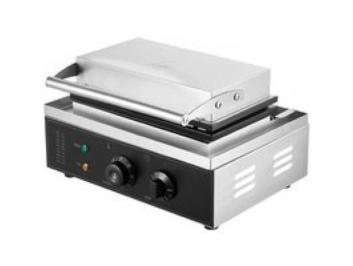 Gaufrier professionnel 1550 W 10 gaufres belges rectangulaires acier inoxydable antiadhésif boulangerie snack-bar