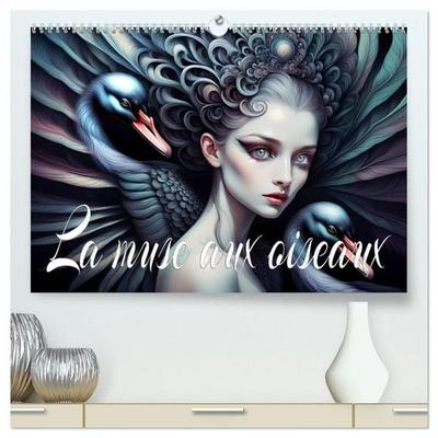La muse aux oiseaux (Calendrier mural 2026 DIN A2 vertical) calendrier de bureau