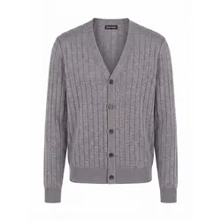 Strickjacke V-Ausschnitt Louis Sayn grau, 52