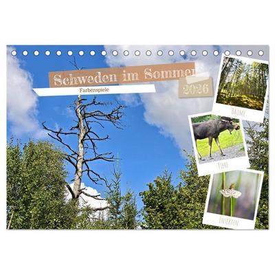 Schweden im Sommer (Tischkalender 2026 DIN A5 quer), CALVENDO Monatskalender