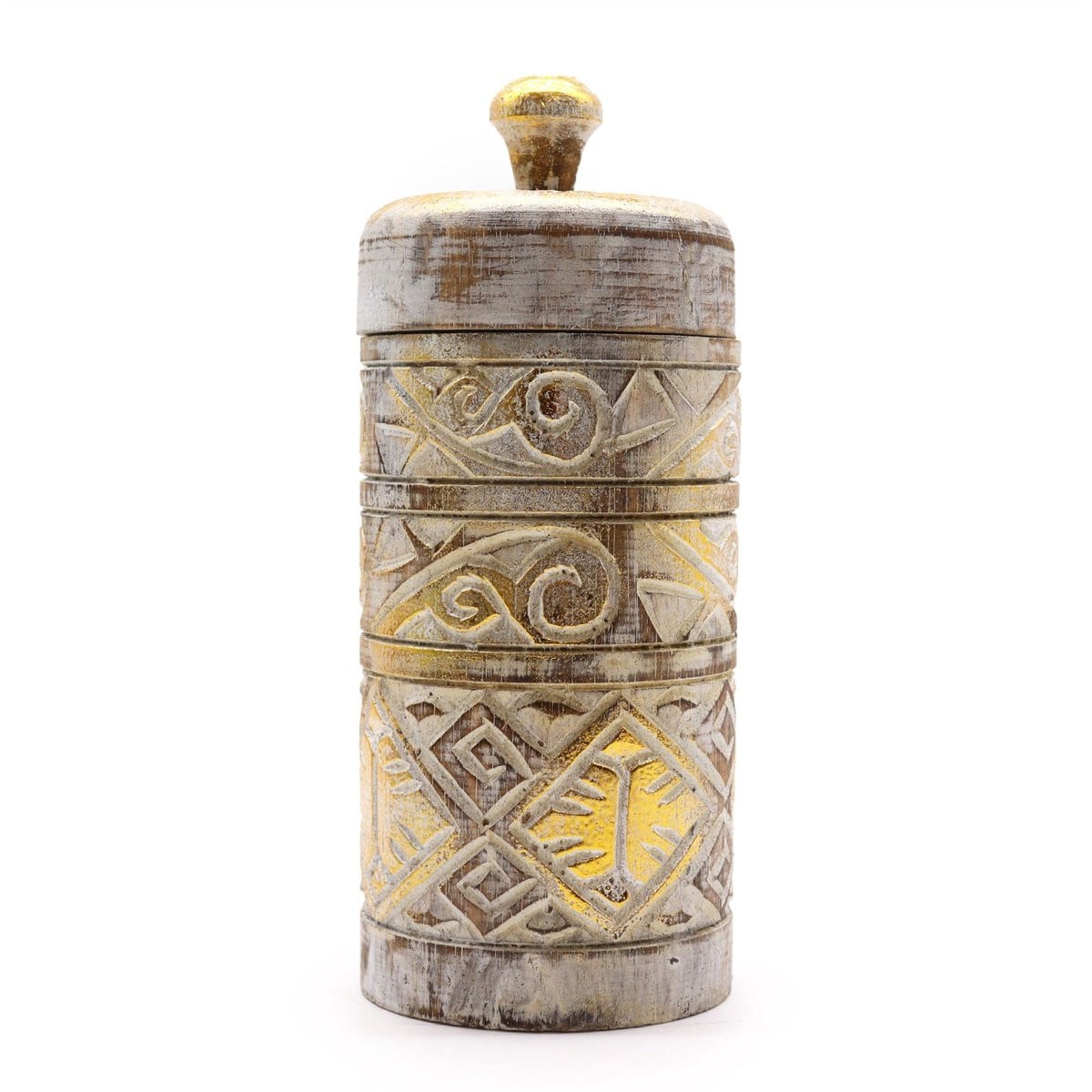 Ancient Wisdom White & Gold Tall Container voor volwassenen