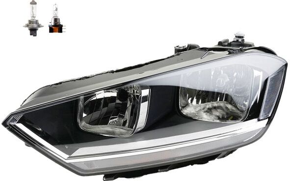 NP24 Scheinwerfer links passend für VW Golf Sportsvan AM1 14- schwarz m Leuchtmitteln