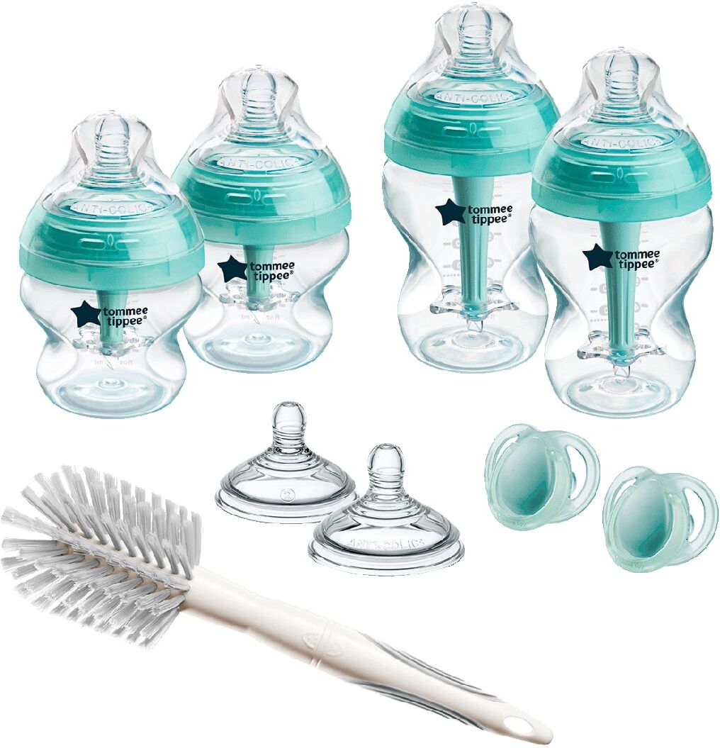 Tommee Tippee Set 1os. comienzos biberones, Advanced Anti Colic. Blanco niño