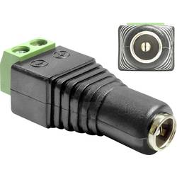 Delock 65421 DC (Strom) Adapter [1x DC-Buchse 5.5 mm - 1x 2-Draht-Leitung] Schwarz Zwillingsleitung 0.00 m