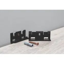Halterung Für Sockel Naturel Schwarz, PVC, Länge 4 cm, MCLIPS
