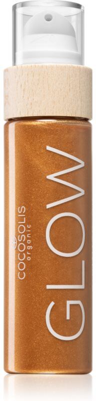COCOSOLIS GLOW Öl für strahlenden Glanz mit Glitzerteilchen mit Duft Cookies 100 ml