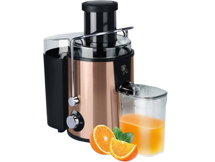 Entsafter für Obst und Gemüse, mit Fruchtfleischbehälter, Roségold, 600 ml, 500W