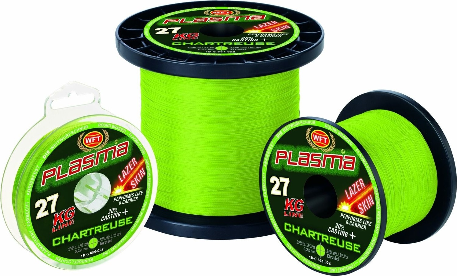 WFT Plasma Chartreuse Lazer Skin 3000m 14KG 0,12