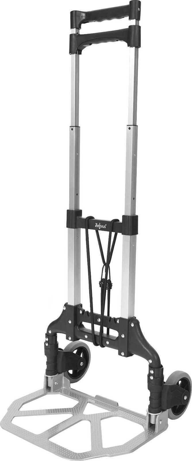 Zelsius inklapbare kruiwagen voor trappen, geschikt tot 75 kg, lichtgewicht transportkar