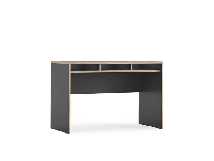 Vicco Schreibtisch Tetrix Anthrazit 112 x 55 cm mit 3 Fächern, Holzwerkstoff, Rechteckig, 112x75x55 cm, Büromöbel, Schreibtische, Bürotische