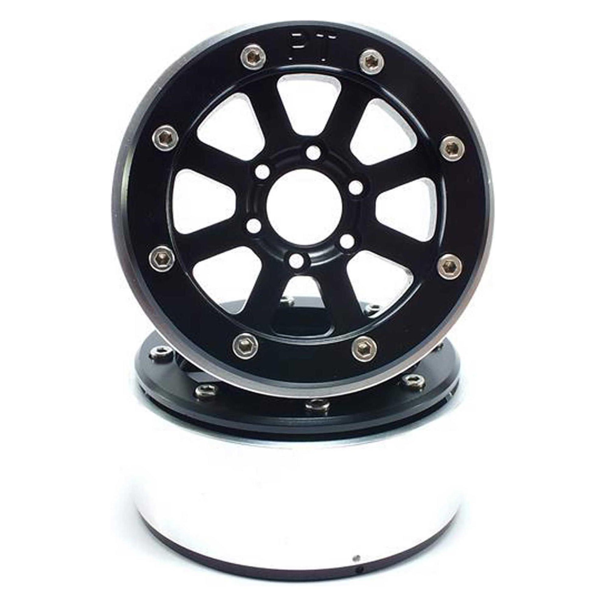 Metsafil beadlock wheels hammer schwarz/schwarz 1.9 (2 st.) ohne radnabe (MT5040BB)