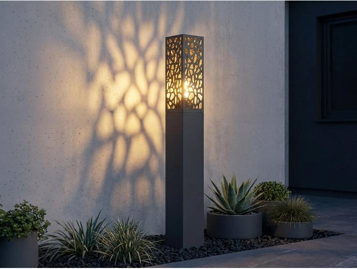 Lanterne de jardin extérieure poteau COOPER anthracite Trio 407360142