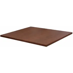pemora Tischplatte Melaminharz 70x70 cm - 25 mm stark, Dekor  nussbaum dunkel