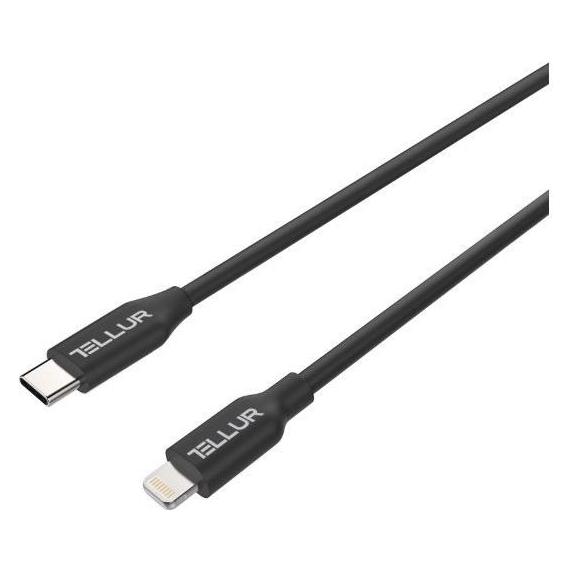 Tellur Data cable, Apple MFI Certified, Type-C to Lightning, 1m black (1 m, USB 3.2 Gen 1) (TLL155333)