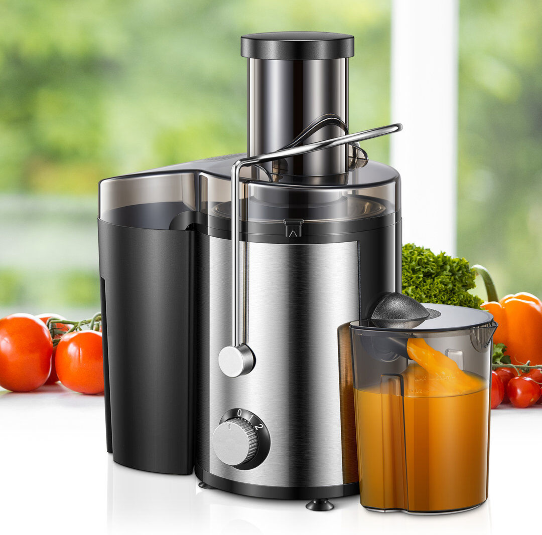 J-XIN Trading Co., Limited 800W 2 Speed Electric Centrifugal Juicer Satin Black 0.5L