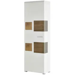 Vitrine  Cortina , weiß , Maße (cm): B: 65 H: 205 T: 37.0