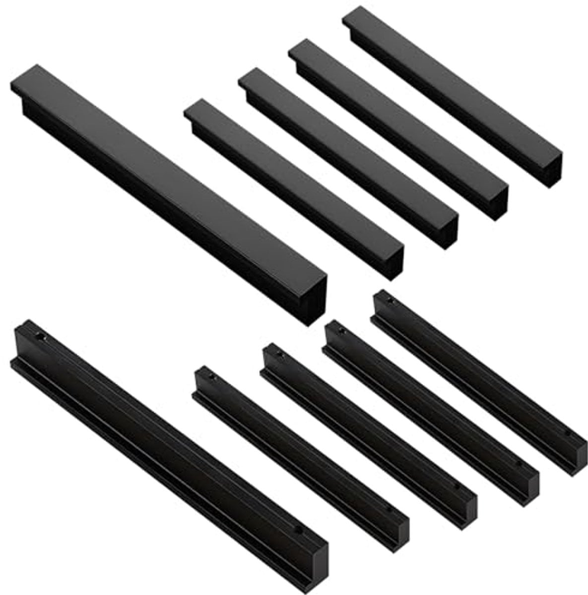 10 Stuks L-vormige Keukenkast Handgrepen - Aluminium - 128 mm