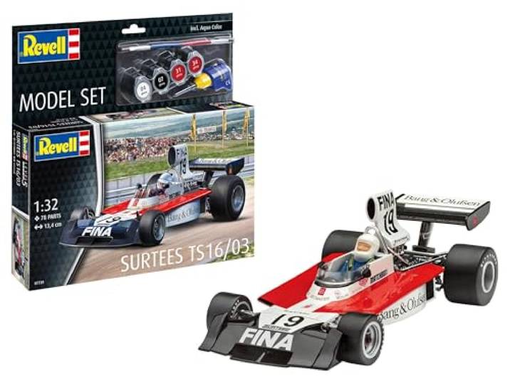 Revell 67739 Model Set Surtees TS16/03 1:32 Schaal Ongebouwd/Ongeverfd Plastic Model Kit met Accessoires