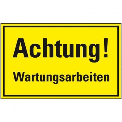 Schild I Hinweisschild Achtung! Wartungsarbeiten, Magnetfolie, 300x200mm