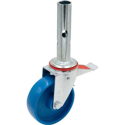 Lenkrolle KRAUSE "ClimTec Fahrrollensatz", blau, Ø:12,5cm, Kunststoff, Metall, Möbelrollen