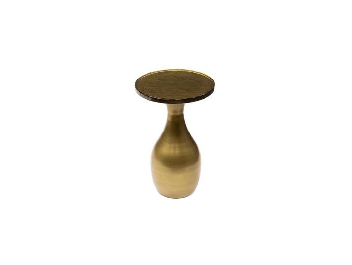 Kawola Beistelltisch Mokka Gold Glas, Goldfarben, Metall, Organisch, 30x45x30 cm, Wohnzimmer, Wohnzimmertische, Beistelltisch
