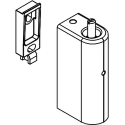 HSK Ersatzteile Wandhalter unten links, Chrom, E88310-UL-41 E88310-UL-41