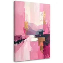 BILD auf Leinwand, Moderne Abstraktion in Rosa