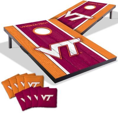 Skip's Garage Virginia Tech Hokies NCAA Compact 2x3 Tailgate Cornhole Board Set