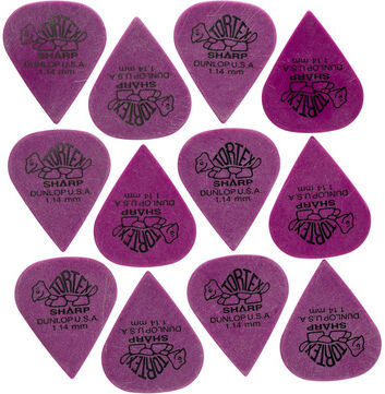 Dunlop Plectrums Tortex Sharp 1,14 12 Violett