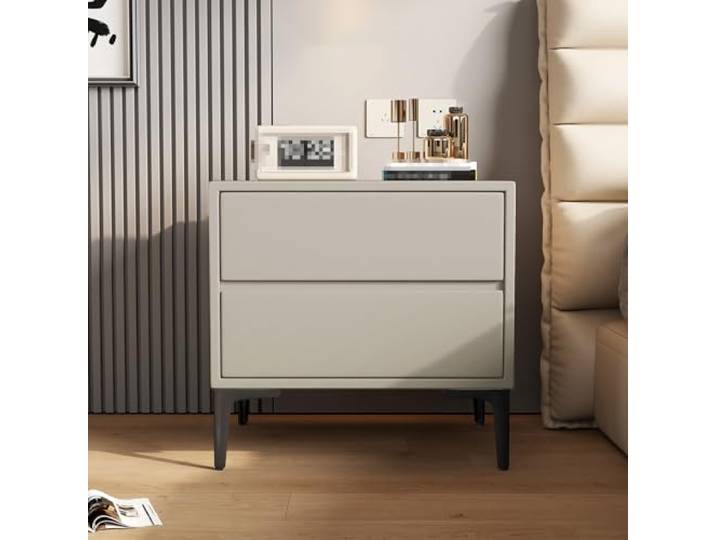 JHPfdhDTR Nachttisch, Moderne Beistelltische, Nachttische(Grey,45x40x48cm)