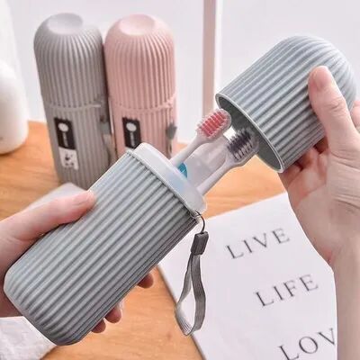 Smart Shopping Spot Portable Toothbrush & Toothpaste Holder Case For Travel And Camping Protect Your Toothbrush From Dirt & Damage white