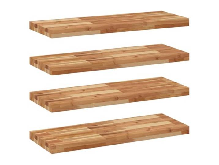 MABCQRTY Schweberegal 4er Set 100x30x4cm Akazie Massivholz Wandboard Vielseitige Wandboards für Wohnzimmer und Schlafzimmer. 4 massive Holzregale aus Akazie mit geölter Oberfläche.