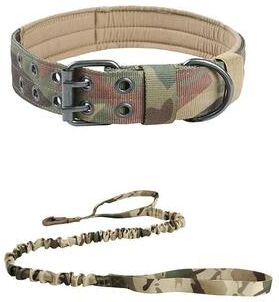 Uplift Essentials Professional Heavy Duty Tactical Dog Collar And Training Leash Set cp l