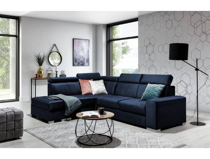 Fun Möbel Ecksofa Ecksofa Schlafsofa NOLAN inkl. USB-Anschluss, inkl. Bettkasten, Kopfteil verstellbar, Rundumbezug, inkl. USB-Anschluss