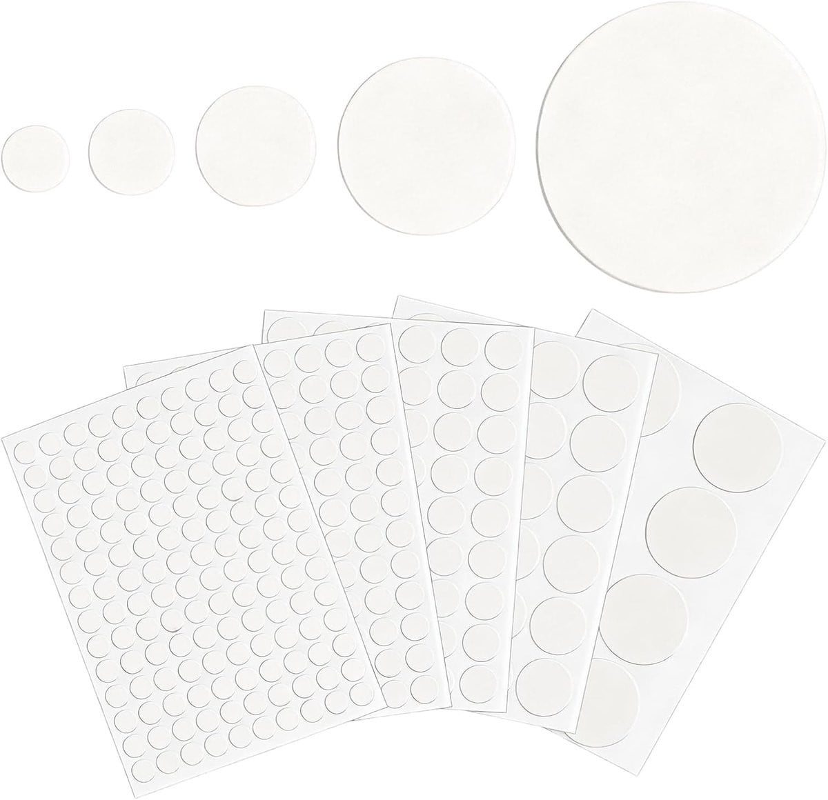 Schroefafdekking Stickers Wit - 322 Stuks - Ronde Zelfklevende Afdekkappen voor Meubels