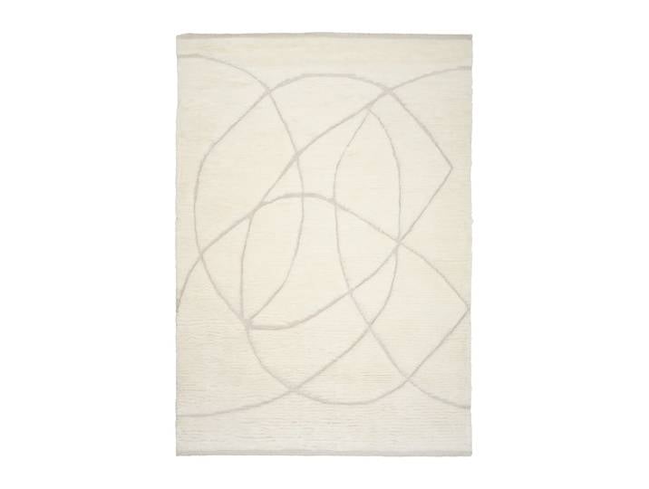 Linie Design Lineal Sweep Wollteppich White, 200 x 300cm