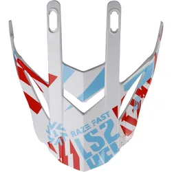 LS2 Ersatz Schild für MX437 Evo Helm - rot-weiß
