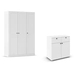 rauch Garderobenschrank und Kommode »Savona« - 136x41x197cm - weiß -