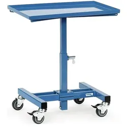 Fetra, Garagenausstattung, Materialständer Ladefl.-L605xB405mm verstellbare Höhe 524-774 mm brillantblau, RAL 5007 fahrbar