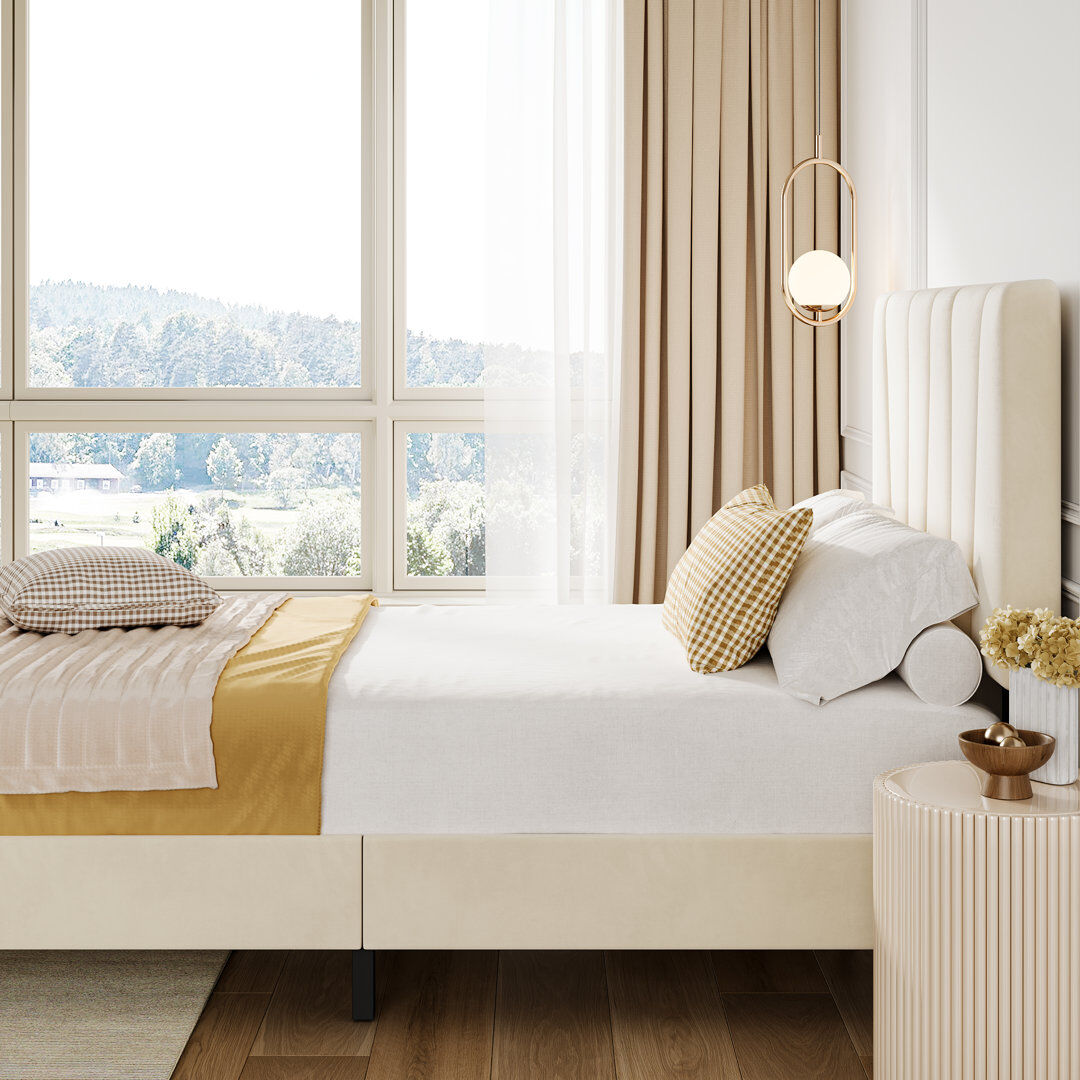 17 Stories Bed White 110cm H X 145cm W X 198cm L