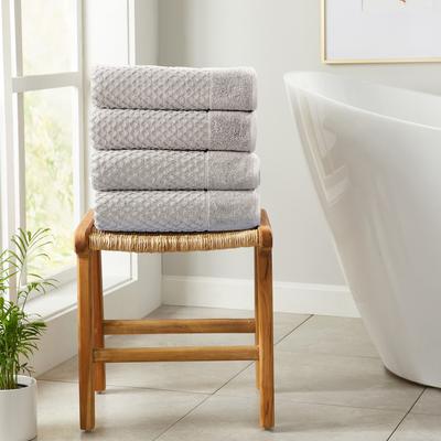 Linery & Co. Cotton Diamond Waffle Texture Bath Towels